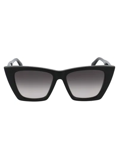 Alexander Mcqueen Black Black Grey Acetate Sunglasses