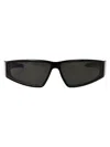 Alexander Mcqueen Black-black-grey Bio Injection Sunglasses In Black
