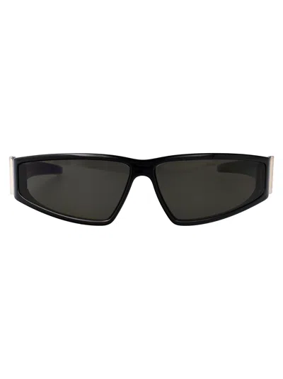 Alexander Mcqueen Black-black-grey Bio Injection Sunglasses In Brown