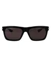 Alexander Mcqueen Black-black-grey Recycled Acetate Sunglasses In Black