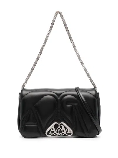 Alexander Mcqueen Black Black The Seal Shoulder Bag