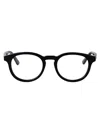 Alexander Mcqueen Black-black-transparent Recycled Acetate Glasses In Black