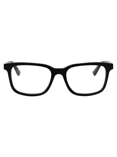 Alexander Mcqueen Black-black-transparent Recycled Acetate Glasses