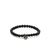 Alexander Mcqueen Skull Pearl Bracelet In Black