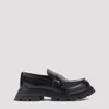 Alexander Mcqueen Brushed Leather Wander Loafers In Black