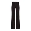 Alexander Mcqueen Black-burgundy Wool Trousers In Black