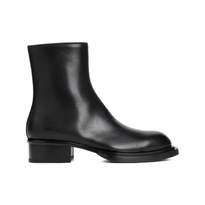 Alexander Mcqueen Black Calf Leather Boots