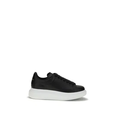Alexander Mcqueen Black Calf Leather Bos Taurus Platform Sneakers