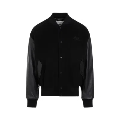 ALEXANDER MCQUEEN BLACK CALF LEATHER JACKET