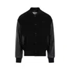Alexander Mcqueen Leather-trimmed Bomber Jacket In Black