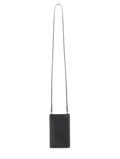 Alexander Mcqueen Black Calf Skin Mobile In Pattern