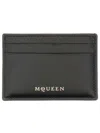 Alexander Mcqueen Black Calf Skin Wallets In Black