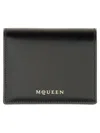 Alexander Mcqueen Black Calf Skin Wallets