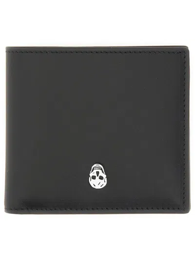 Alexander Mcqueen Black Calf Skin Wallets