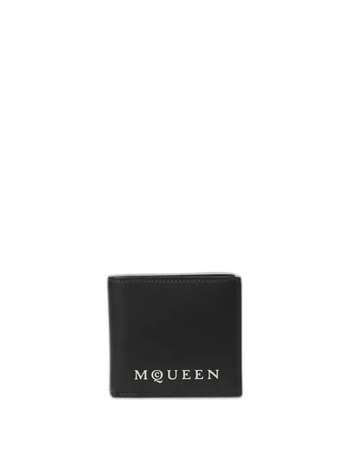 Alexander Mcqueen Black Calf Skin Wallets