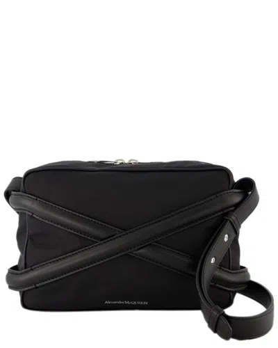 Pre-owned Alexander Mcqueen Black Calfskin Leather Crossbody, Never Carried (authentic  Pre-loved)