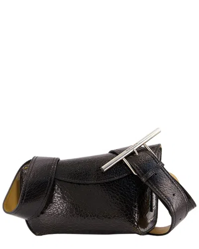 Pre-owned Alexander Mcqueen Black Calfskin Sling Shoulder Bag, Never Carried (authentic Pre-loved) In Brown