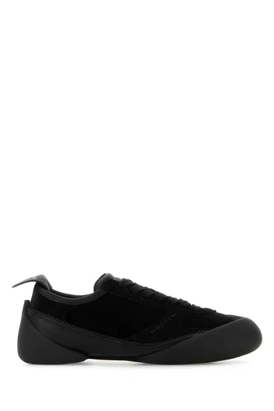 Alexander Mcqueen Black Canvas And Suede Sneakers In Multi