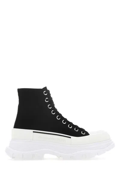 Alexander Mcqueen Black Canvas Canvas Sack Sneakers In Multi