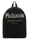 Alexander Mcqueen Black Graffiti Metropolitan Printed Backpack