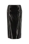 Alexander Mcqueen Silk Tarpaulin Skirt In Black