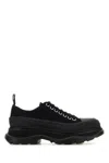 Alexander Mcqueen Black Canvas Tread Slick Sneakers In Black