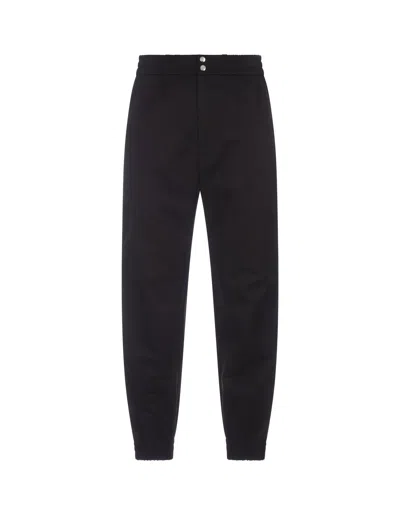 Alexander Mcqueen Black Cargo Trousers With Press Button