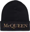 Alexander Mcqueen Embroidered-logo Ribbed Beanie