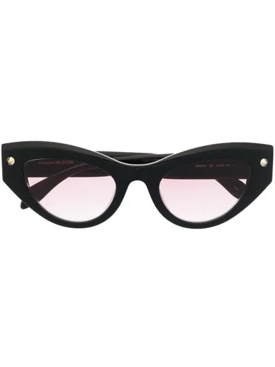 ALEXANDER MCQUEEN BLACK CAT EYE SUNGLASSES