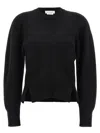 Alexander Mcqueen Chevron Corset Sweater In Wool In Black