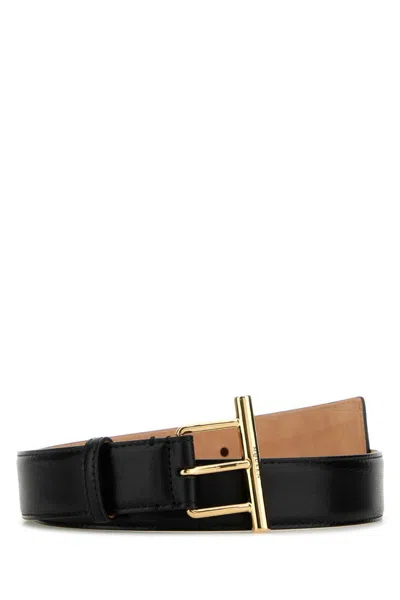 Alexander Mcqueen Black Classic Buckle Belt