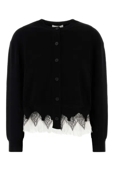 Alexander Mcqueen Alexander Mc Queen Black Ivory Wool Cashmere Cardigan