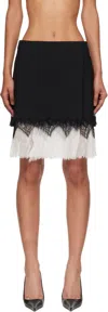Alexander Mcqueen Spider Web Lace Miniskirt In Black