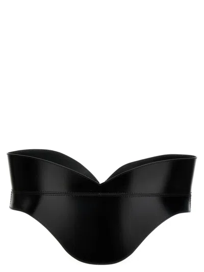 Alexander Mcqueen Black Corset Belt