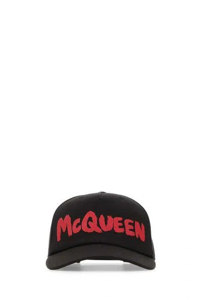 Alexander Mcqueen Black Cotton Baseball Cap