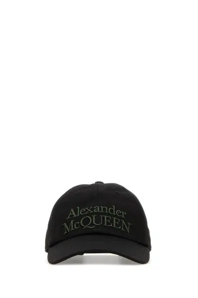 Alexander Mcqueen Black Cotton Baseball Cap