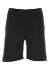Alexander Mcqueen Men Black Wool Blend Bermuda Shorts