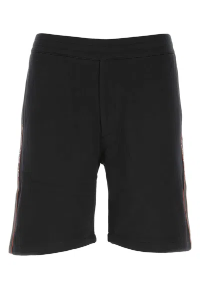 ALEXANDER MCQUEEN ALEXANDER MCQUEEN BLACK COTTON BERMUDA SHORTS