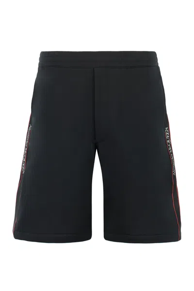 Alexander Mcqueen Black Cotton Bermuda Shorts