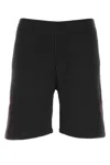 Alexander Mcqueen Men Black Wool Blend Bermuda Shorts In Black