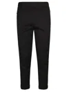 Alexander Mcqueen Black Leaf Crepe Cigarette Trouser In Black