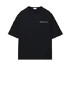 Alexander Mcqueen Black Cotton Clothing T-shirts In Blue