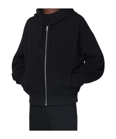 ALEXANDER MCQUEEN ALEXANDER MCQUEEN LOGO EMBROIDERED ZIP-UP HOODIE