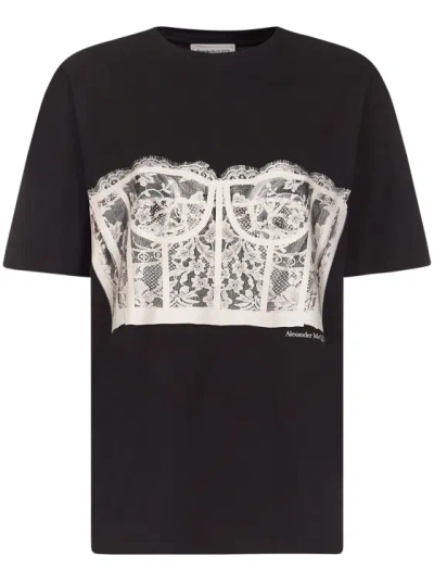 Alexander Mcqueen Black Cotton Jersey Oversize T-shirt