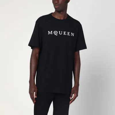 ALEXANDER MCQUEEN ALEXANDER MCQUEEN BLACK COTTON JERSEY T-SHIRT
