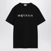Alexander Mcqueen Logo Print Crewneck T-shirt In Black