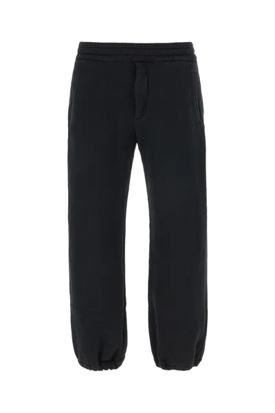 Alexander Mcqueen Cotton Joggers With Elastic Cuffs And Waistband In Black