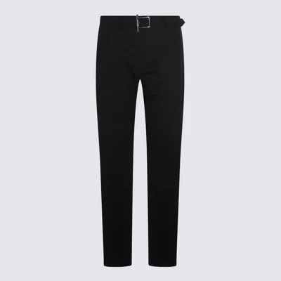 Alexander Mcqueen Pants With T-bar Belt In Black
