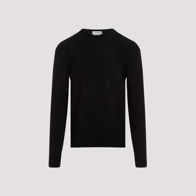 ALEXANDER MCQUEEN BLACK COTTON PULLOVER