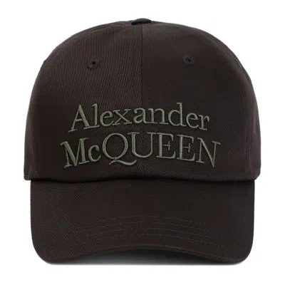 ALEXANDER MCQUEEN BLACK COTTON STACKED HAT